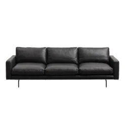 Wendelbo Edge V1 3-Pers. Sofa Sort Faith Læder