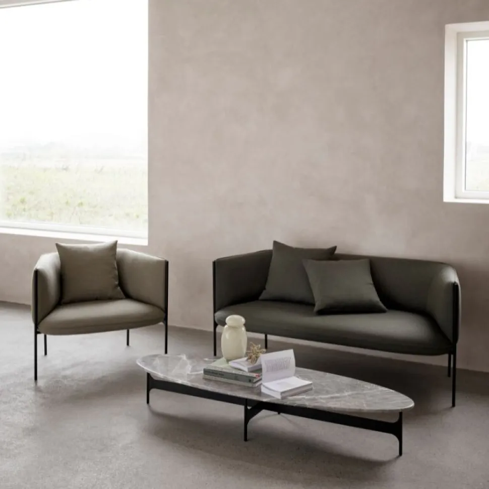 Wendelbo Floema Oval Sofabord Grå