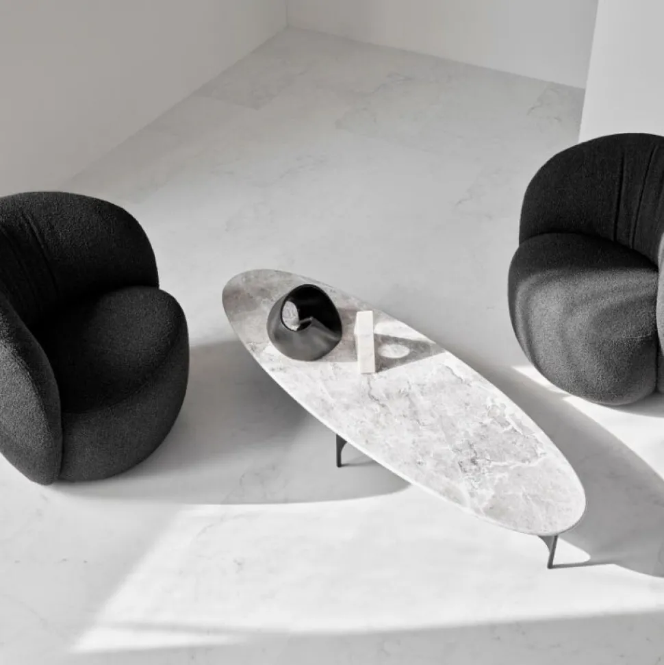 Wendelbo Floema Oval Sofabord Grå