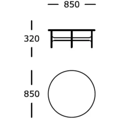 Wendelbo Floema Sofabord Large Grå