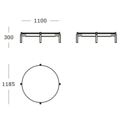 Wendelbo Notch Round Large Sofabord