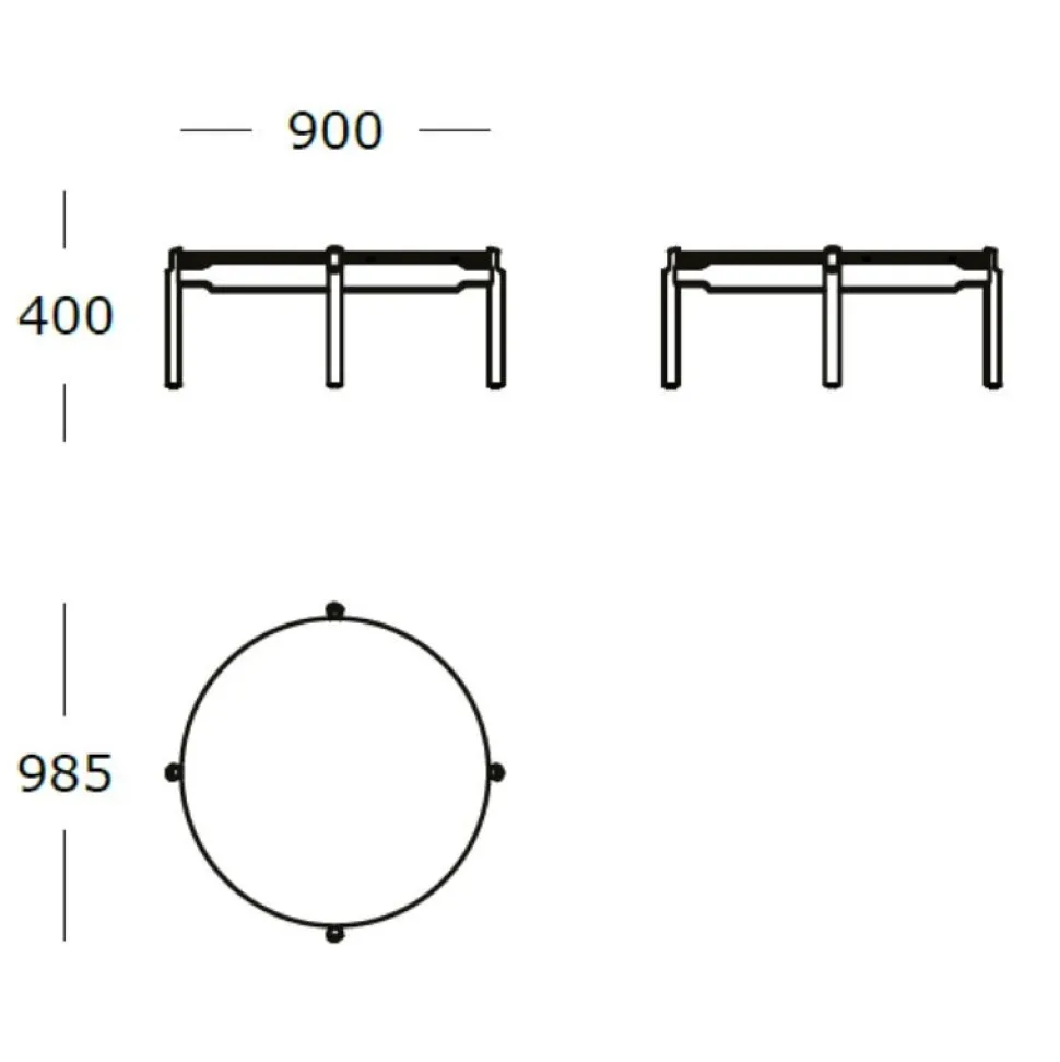 Wendelbo Notch Round Medium Sofabord