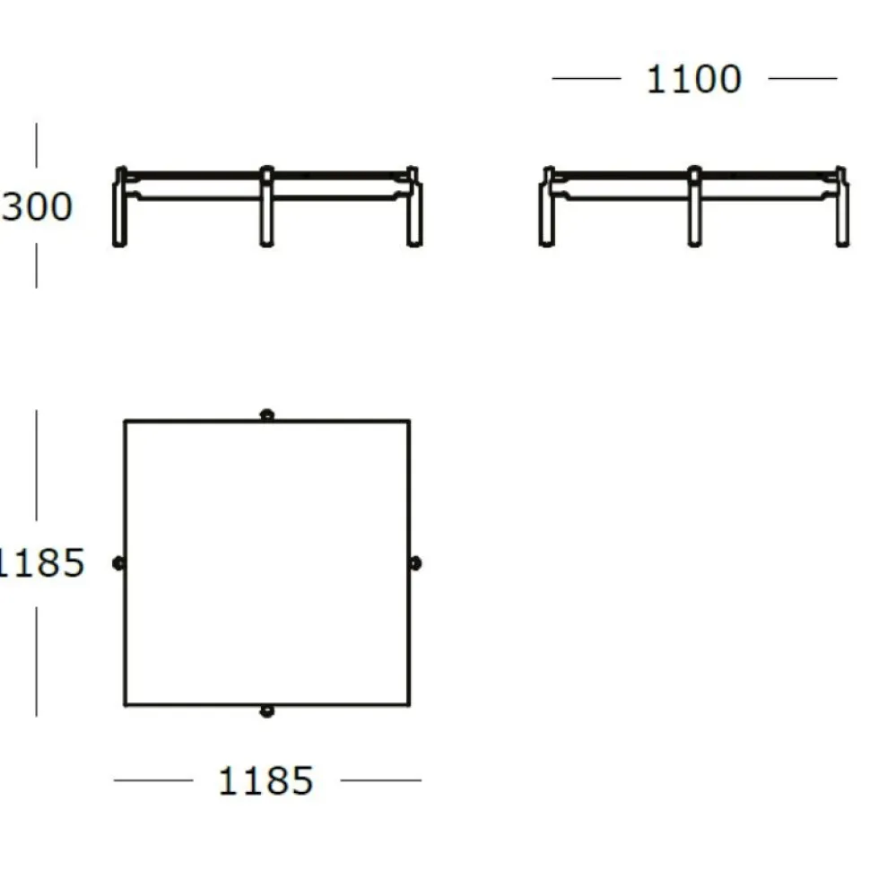Wendelbo Notch Square Large Sofabord