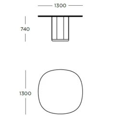 Wendelbo Ovata Spisebord Mørk Brun