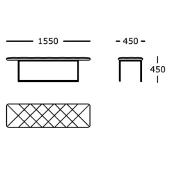 Wendelbo Tip Toe Bænk Stor Brun